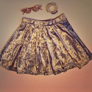 Wet Seal Champagne Skater Skirt